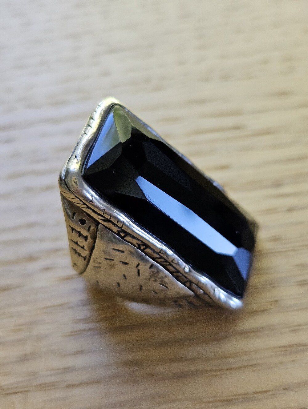 Silpada Sterling Silver And Onyx ring, Size 6